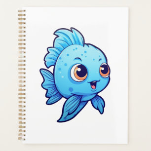 Cartoon fish illustration planner