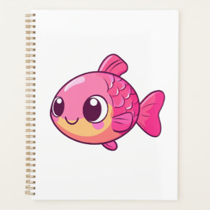 Cartoon fish illustration planner