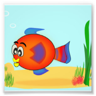 Cartoon Fish Photo Print