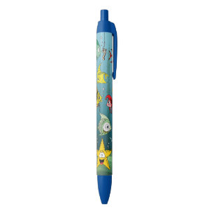 Cartoon Fish Underwater Black Ink Pen