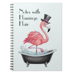 Cartoon Flamingo Notebook