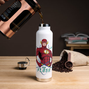 Cartoon Flash Atomic Graphic Water Bottle
