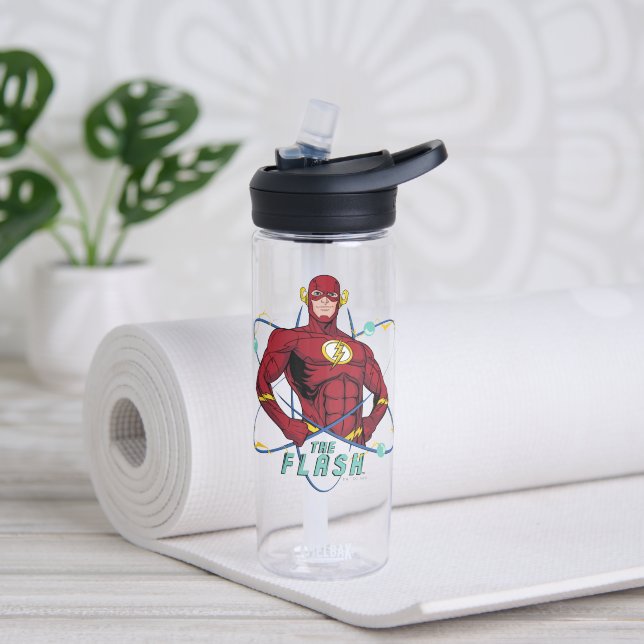 Cartoon Flash Atomic Graphic Water Bottle (Yoga)