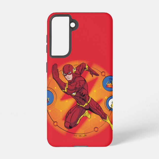 Cartoon Flash Laboratory Running Graphic Samsung Galaxy S21 Case (Back)