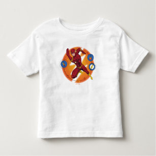 Cartoon Flash Laboratory Running Graphic Toddler T-shirt