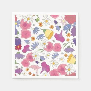 Cartoon floral napkin