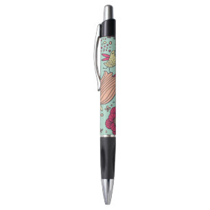 Cartoon floral pattern with birds pen