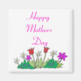 cartoon-flowers1, Happy Mothers Day Magnet