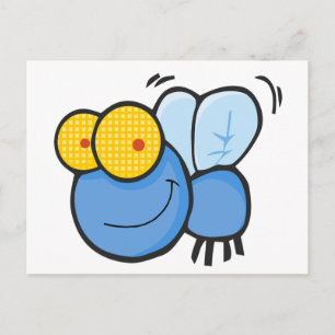 Cartoon Fly Postcard