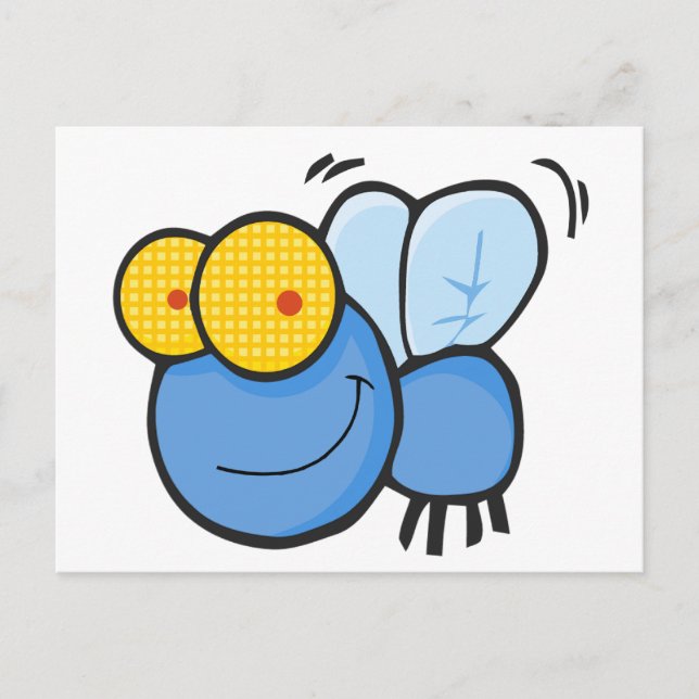 Cartoon Fly Postcard (Front)