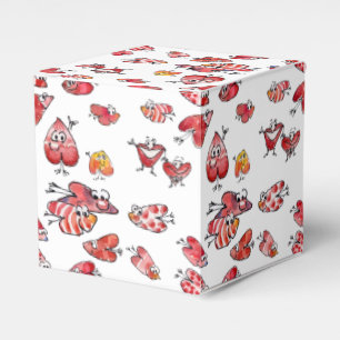 Cartoon Flying Love Hearts Paper Box