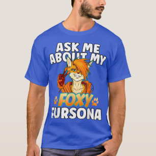 Cartoon Fo With Cute Furry Fersona Fursuit Funny F T-Shirt
