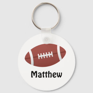 Cartoon football personalized name custom keychain