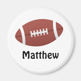 Cartoon football personalized name custom magnet