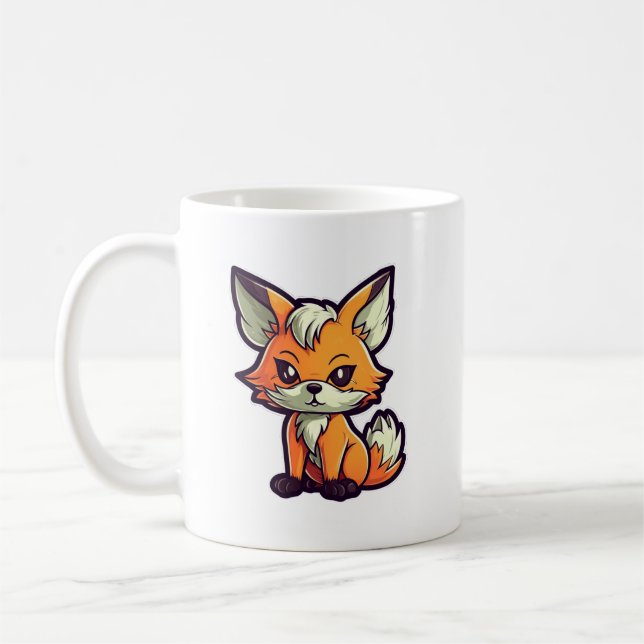 CARTOON FOX COFFEE MUG (Left)
