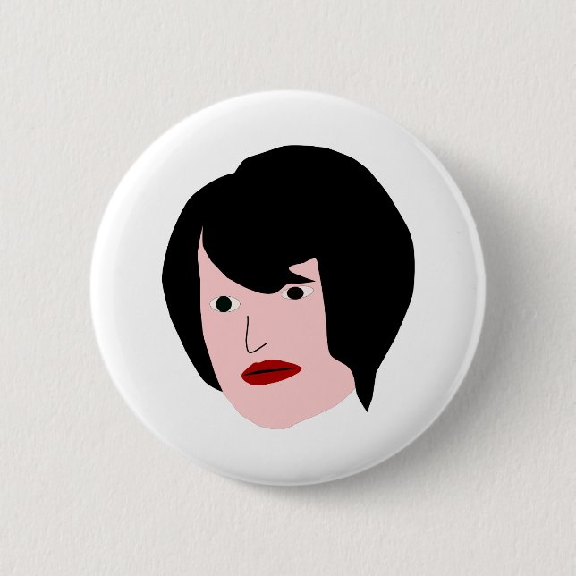 Cartoon Frau 2 Inch Round Button (Front)