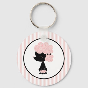 Cartoon French Poodle Keychain