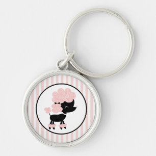 Cartoon French Poodle Keychain