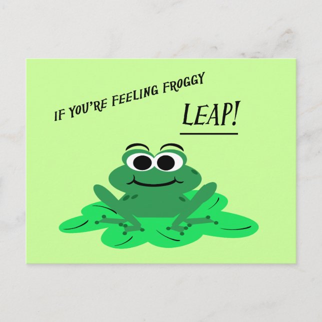 Cartoon Frog Postcard (Front)