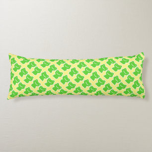 Cartoon Frogs Pattern Green And Yellow Body Pillow