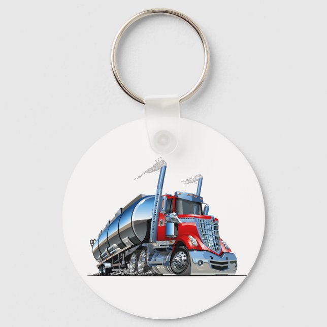 Cartoon fuel truck keychain (Front)