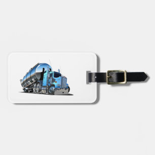 Cartoon fuel truck luggage tag