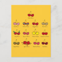 Cartoon Fun Comic Funny Cheeky Red Cherries Cherry