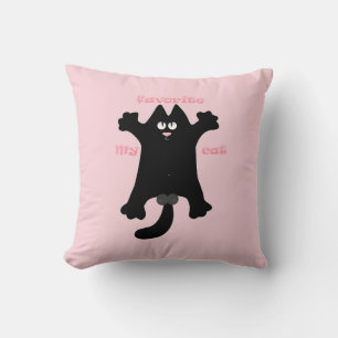 #cartoon #funny # cat throw pillow