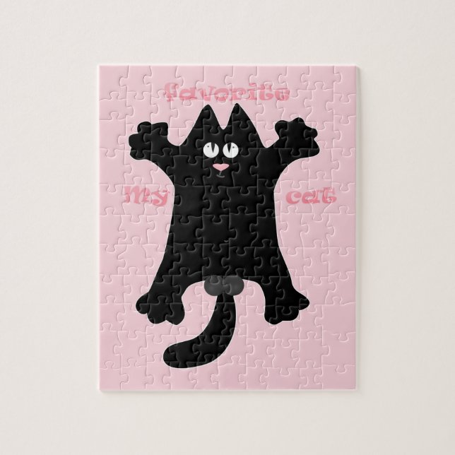 #cartoon #funny # cat throw pillow jigsaw puzzle (Vertical)