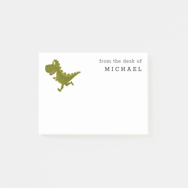 Cartoon Funny Dinosaur Jurassic Notes (Front)