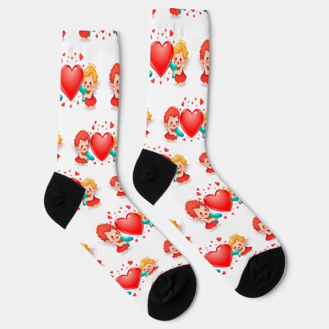Cartoon funny playing angels for love you socks (Right)