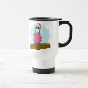 Cartoon Galah Cockatoo Travel Mug