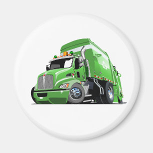 Cartoon garbage truck magnet
