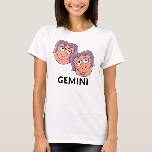 Cartoon Gemini Twins T-Shirt (Front)