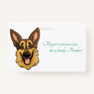 Cartoon German Shepherd Dog | Badge