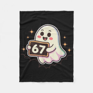 Cartoon Ghost 67 Meme  Fleece Blanket