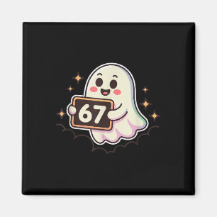 Cartoon Ghost 67 Meme  Magnet