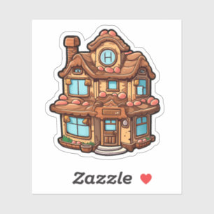 Cartoon gingerbread house