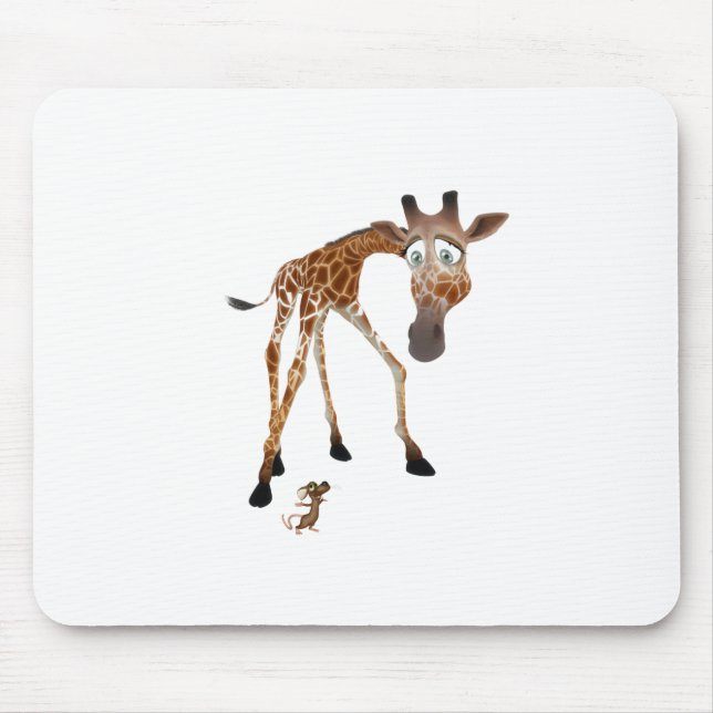 Cartoon Giraffe and Mouse Pad (Front)