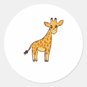 Cartoon Giraffe I Kids I Toddler Giraffe  Classic Round Sticker