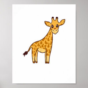 Cartoon Giraffe I Kids I Toddler Giraffe  Poster