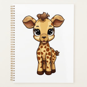 Cartoon giraffe illustration planner