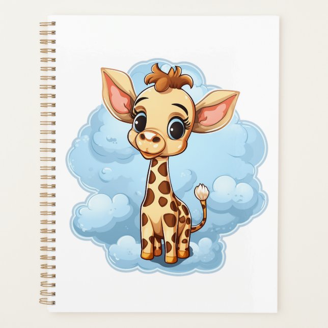 Cartoon giraffe illustration planner (Front)