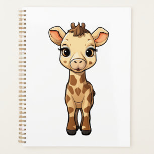 Cartoon giraffe illustration planner