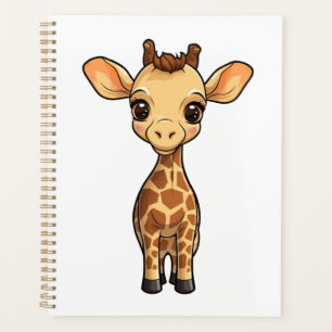 Cartoon giraffe illustration planner