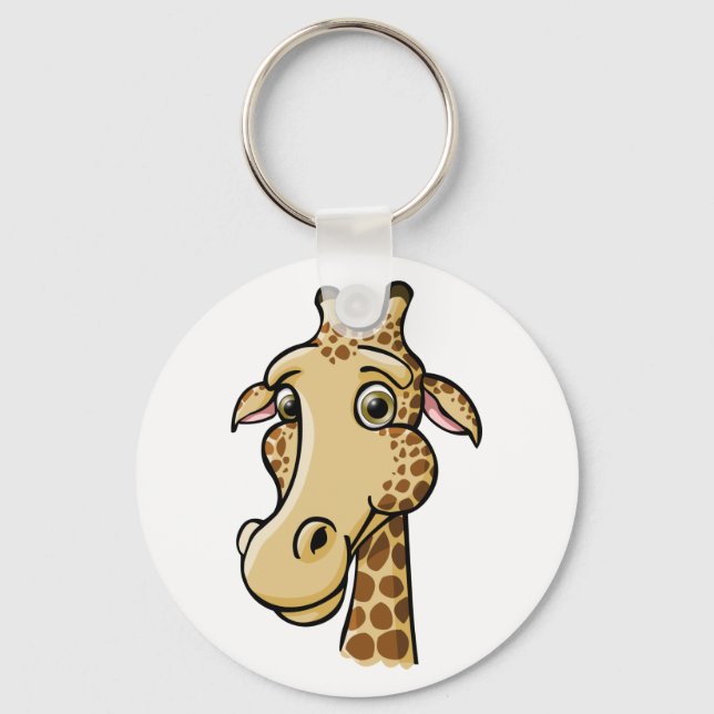 Cartoon Giraffe Keychain (Front)