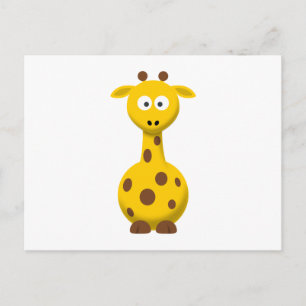 Cartoon Giraffe Postcard