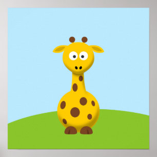 Cartoon Giraffe Poster