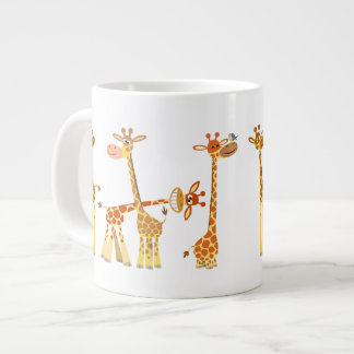 Cartoon Giraffes: The Herd Jumbo Mug