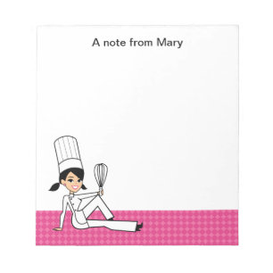 Cartoon Girl Recipe Notepad